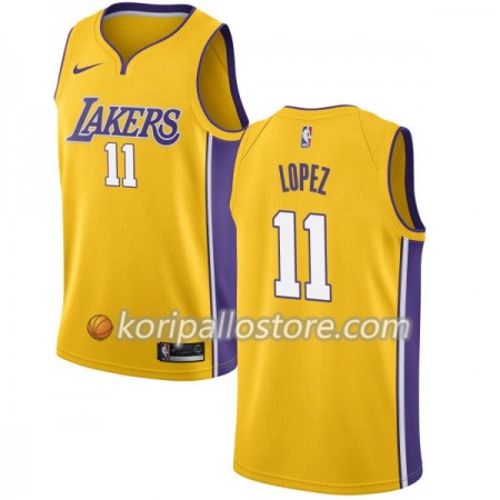 Los Angeles Lakers Brook Lopez 11 Nike 2017-18 Kulta Miesten Pelipaidat Swingman 